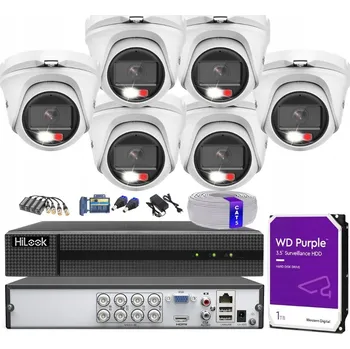 IP kamera Monitorovací sada HiLook 5MPx 6 venkovních kamer HiLook TVICAM-T5M-20DL