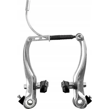 Brzda na kolo Brzdy V-brake hliníkové 110mm stříbrné sada pro obě kola