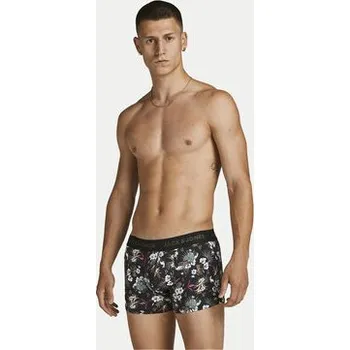 Pánské spodní prádlo Jack & Jones Souprava boxerek Flower 12194284 Černá XXL