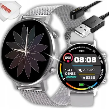 Hodinky Chytré Hodinky ZeeTech pro ženy, polština 2 řemínky + sklo , šedé