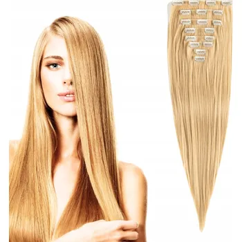Paruka Syntetické blond vlasy clip in Cameron Hair 57 cm