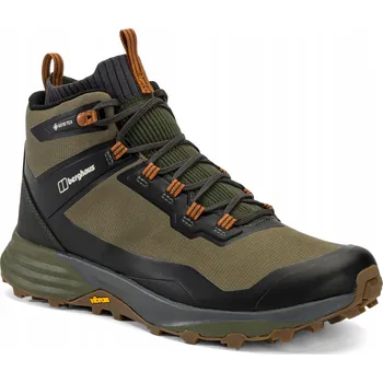 Pánská treková obuv Pánské turistické boty Berghaus Vc22 Mid GTX, hnědozelené, velikost 43 EU