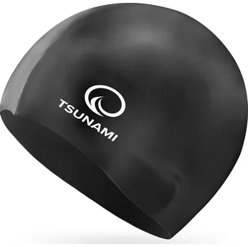 Plavecká čepice Plavecká čepice pro děti Silikonová Tsunami černá