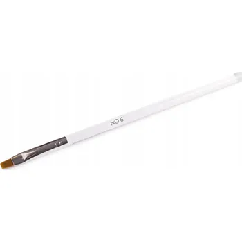 Kosmetický štětec PRŮHLEDNÝ ŠTĚTEC NA GEL S KOPYTEM Č. 6