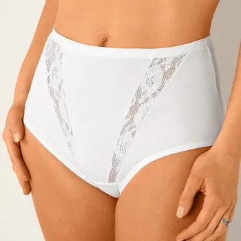 Dámské spodní prádlo Sada 4 kalhotek maxi se zeštíhlujícími vsadkami bílá 38/40