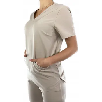 Dámská halenka Zdravotnická halenka Scrubs DuduMed Béžová Elastická S