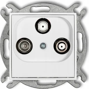 Elektrická zásuvka Anténní zásuvka nástěnná Karlik stříbrná