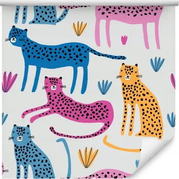 Tapeta Tapeta pro děti - Gepardi ve skandinávském stylu