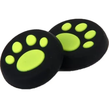 Gamepad 2x Silikonové návleky/krytky na páčky ovladače XBOX PS3 PS4 PS5 NS PRO (Zelené)