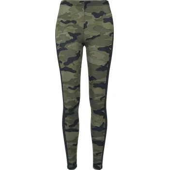 Dámské legíny Legíny z Urban Classics - Ladies Camo Stripe Leggings - Ženy - lesní / černá