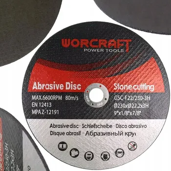 Řezný kotouč KOTOUČ NA ŘEZÁNÍ KAMENE 230 mm Worcraft GSC-F22/230-3H pro řezačku