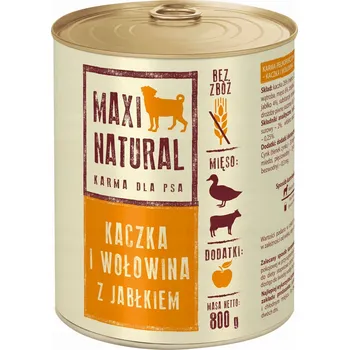 Krmivo pro psa Vlhké krmivo pro psy Maxi Natural Kachna s hovězím masem 0,8 kg
