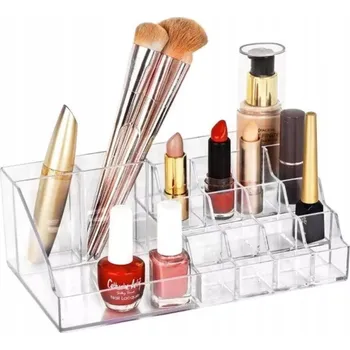 Organizér na kosmetiku ORGANIZÉR NA KOSMETIKU KRABIČKA NA ŠTĚTCE NA RTĚNKY 16 PŘIHRÁDEK