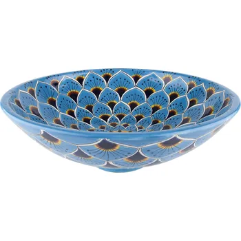 Umyvadlo na desku kulaté Cerames Mexické umyvadlo modré