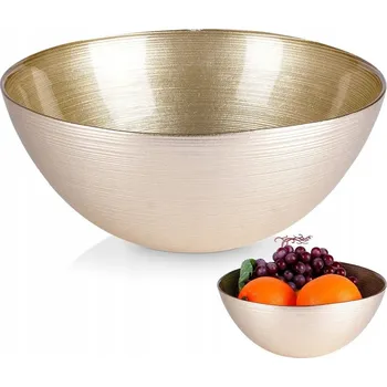 Zlatá miska na saláty, jídla, svačiny a ovoce, 21 cm