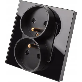 Elektrická zásuvka Internetová zásuvka nástěnná Luuna černá