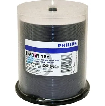 Obálka Philips DVD+R Kvalitní pro Duplikaci, Potisknutelné 1 Ks CD obálka