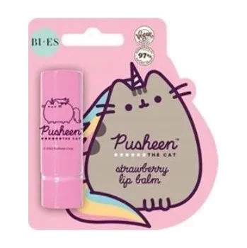Péče o rty BI-ES Pusheen Ochranný balzám na rty Jahoda 4g