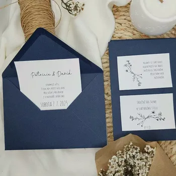 Obálka Obálka dopisní, B6 125 x 176 mm, 1 kus, tmavě modrá odstín Cobalt, gramáž 120 g