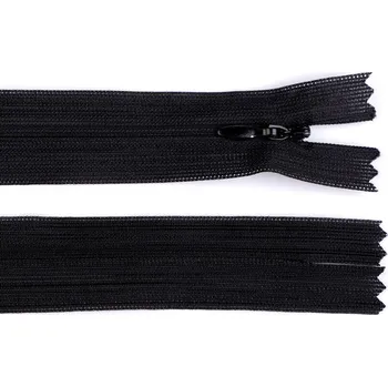 Zip Spirálový zip skrytý No 3 délka 40 cm dederon Varianta: 332 černá, Balení: 1 ks