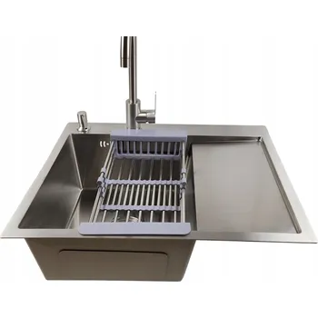 Granitový dřez Ocel dřez s odkapávačem 6350L + Dávkovač