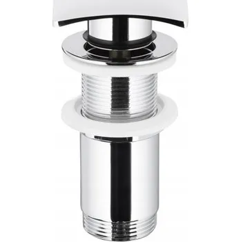 Sifon Zátka umyvadlová klik-klak čtvercová bez přepadu KFA Armatura stříbrná