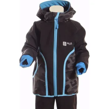 Chlapecká bunda Baja desing Softshellová bunda reflexní, černá, kluk Velikosti: 122-128