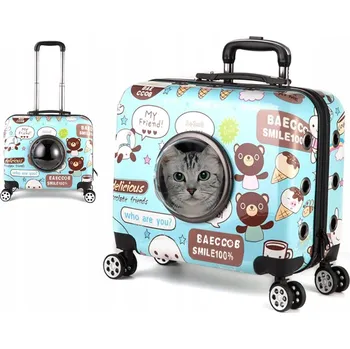 přepravka pro zvíře Kufr Přepravka pro kočky /psů na kolečkách I208