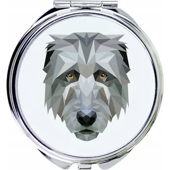 Obraz Irský vlkodav kompaktní kapesní zrcátko s geometrickým psem
