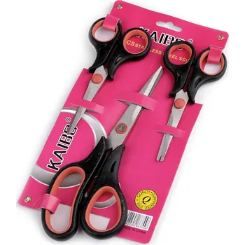 Krejčovské nůžky Nůžky sada 3 ks Varianta: 1 červená, Balení: 1 sada