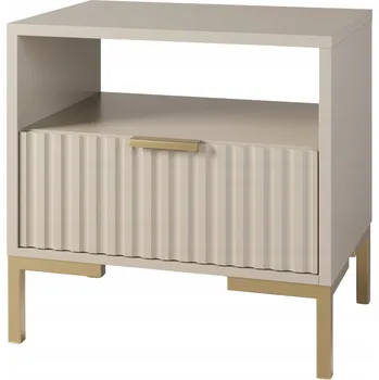 Noční stolek Noční stolek Malecki Meble kašmír matný 2 zásuvky glamour