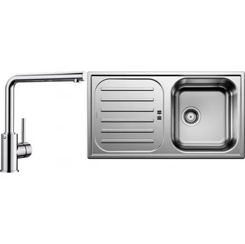 Nerezový dřez Set 02-D Blanco Flex Pro 45 S + Blanco Mila (nerez + chrom)