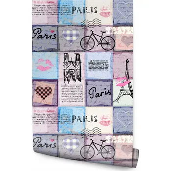 Fototapeta Fyzelinová tapeta Muralo Pařížuki Patchwork 10 m x 53 cm