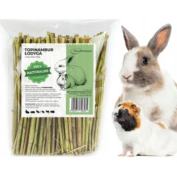 Krmivo pro hlodavce STONKY TOPINAMBURU PRO KRÁLÍKY HLODAVCE PŘÍRODNÍ BYLINKY PAMLSEK 200G