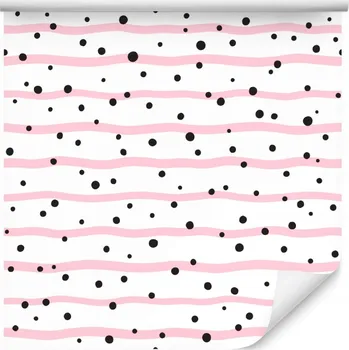 Tapeta Tapeta S Puntíky a proužky do dětského pokoje