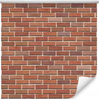 Tapeta Tapeta do ložnice - jemná malovaná ČERVENÁ cihla