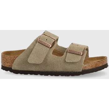 Dámská obuv Dětské semišové pantofle Birkenstock béžová barva 1021704 08X, EUR 27