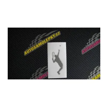 Polep vozidla SAMOLEPKA Tenista 016 pravá (10 - červená) NA AUTO, NÁLEPKA, FÓLIE, POLEP, TUNING, VLASTNÍ TEXT, TISK, AUTOSAMOLEPKY.cz, POLEPY, OBRÁZEK, LOGO, SAMOLEPKY