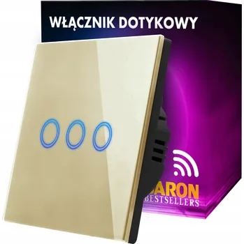 vypínač Dotykový WIFI vypínač trojitý SKLO ZLATÝ