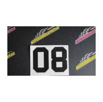 Polep vozidla Startovní číslo 08 (19 - modrá dynamic) SAMOLEPKA NA AUTO, NÁLEPKA, FÓLIE, POLEP, TUNING, VLASTNÍ TEXT, TISK, AUTOSAMOLEPKY.cz, POLEPY, OBRÁZEK, LOGO, 3D STICKERS