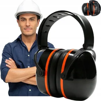 Sluchátka OCHRANNÁ SLUCHÁTKA TLUMÍCÍ HLUK S NASTAVITELNÝM OBLOUKEM 33 dB PRO PRÁCI SEKAČKA