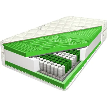 Matrace Eureka Taštičková matrace „ARES LUX” (Aloe Vera) 19cm 160 x 200 Bílá taštičkové