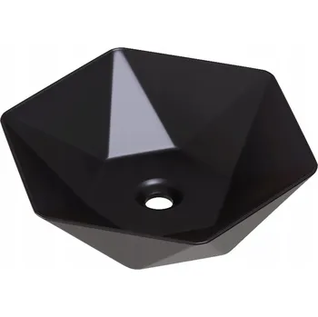 Umyvadlo Umyvadlo na desku čtvercové Swiss Meyer DIAMENT 48 cm černé