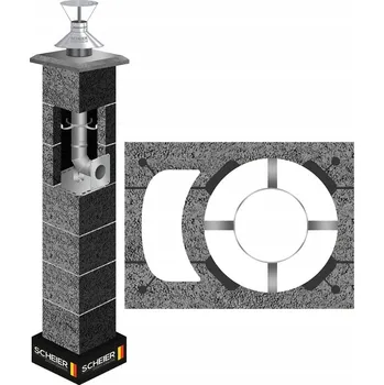 Komín Scheier Komínový systém Inox 80 36x50, 8m