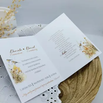 Pozvánka Svatební oznámení Kolekce Ptáčci rozkládací