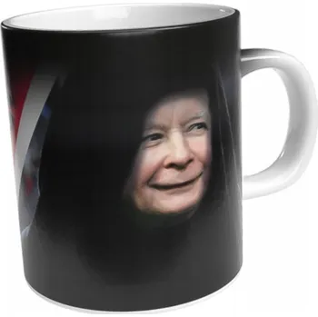 Keramický hrnek 330 ml Hrneček Star Wars, předseda Jarosław Jarek Kaczyński, PIS, kočka, káva, strana, předseda, Právo a spravedlnost, vtipný hrnek, humor, vtip, dárek