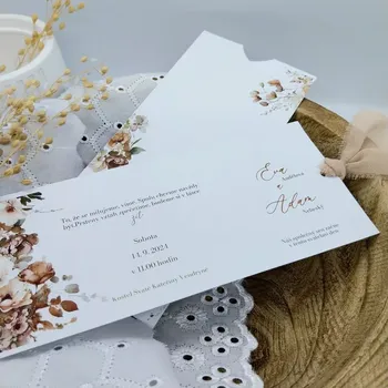 Pozvánka Svatební oznámení Kolekce Natural s obálkou