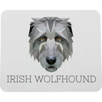 Obraz Irský vlkodav - geometrická podložka s fotografií a n