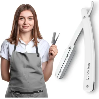 Břitva na holení Profesionální holičská břitva na VÝMĚNNÉ ČEPELE 3 Claveles BRITVA barber