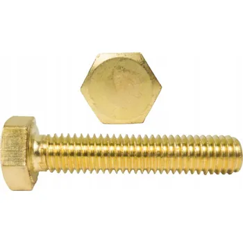 Spojovací materiál M6x12 Šrouby hlava 6-hranné mosaz DIN 933 250 Ks